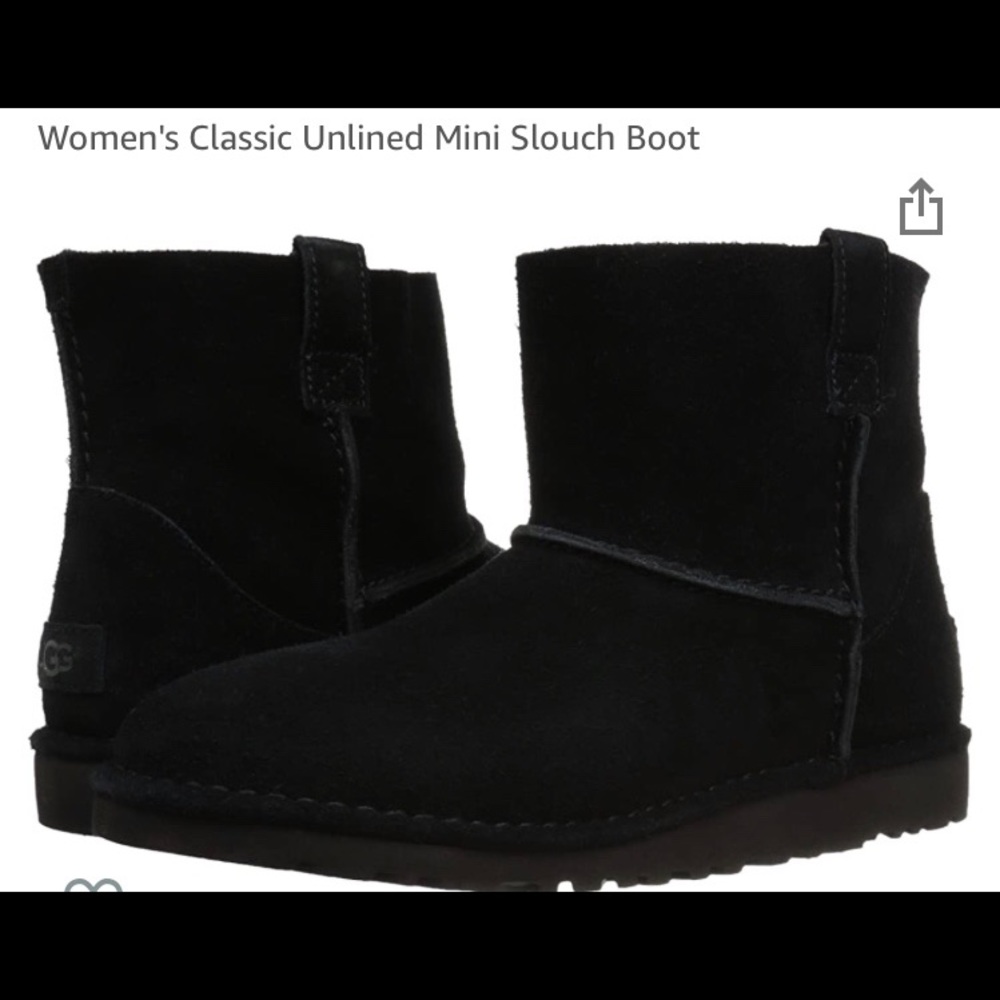 UGG CLASSIC UNLINED MINI SLOUCH BOOTS